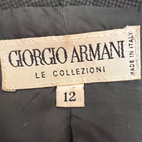 Giorgio Armani Le Collezioni Womens 100% Wool Gray  Blazer Coat Sz 12 - Picture 7 of 12